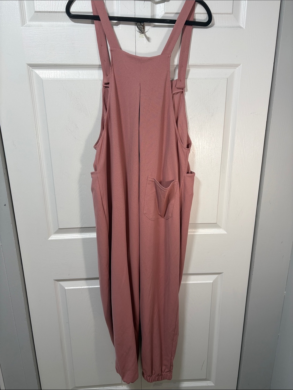 NWT Halara Dusty Rose Relaxed Overall Jumpsuit Button Strap Pockets - Picture 4 of 9